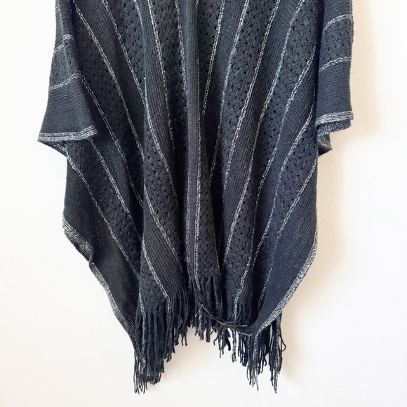 BCBG MaxAzria Black Poncho Sweater - Picture 5 of 12